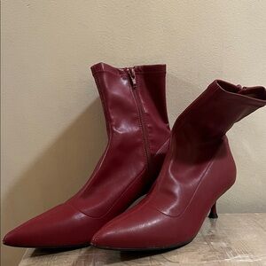 Madden Girl Chic Burgundy Heeled Boots